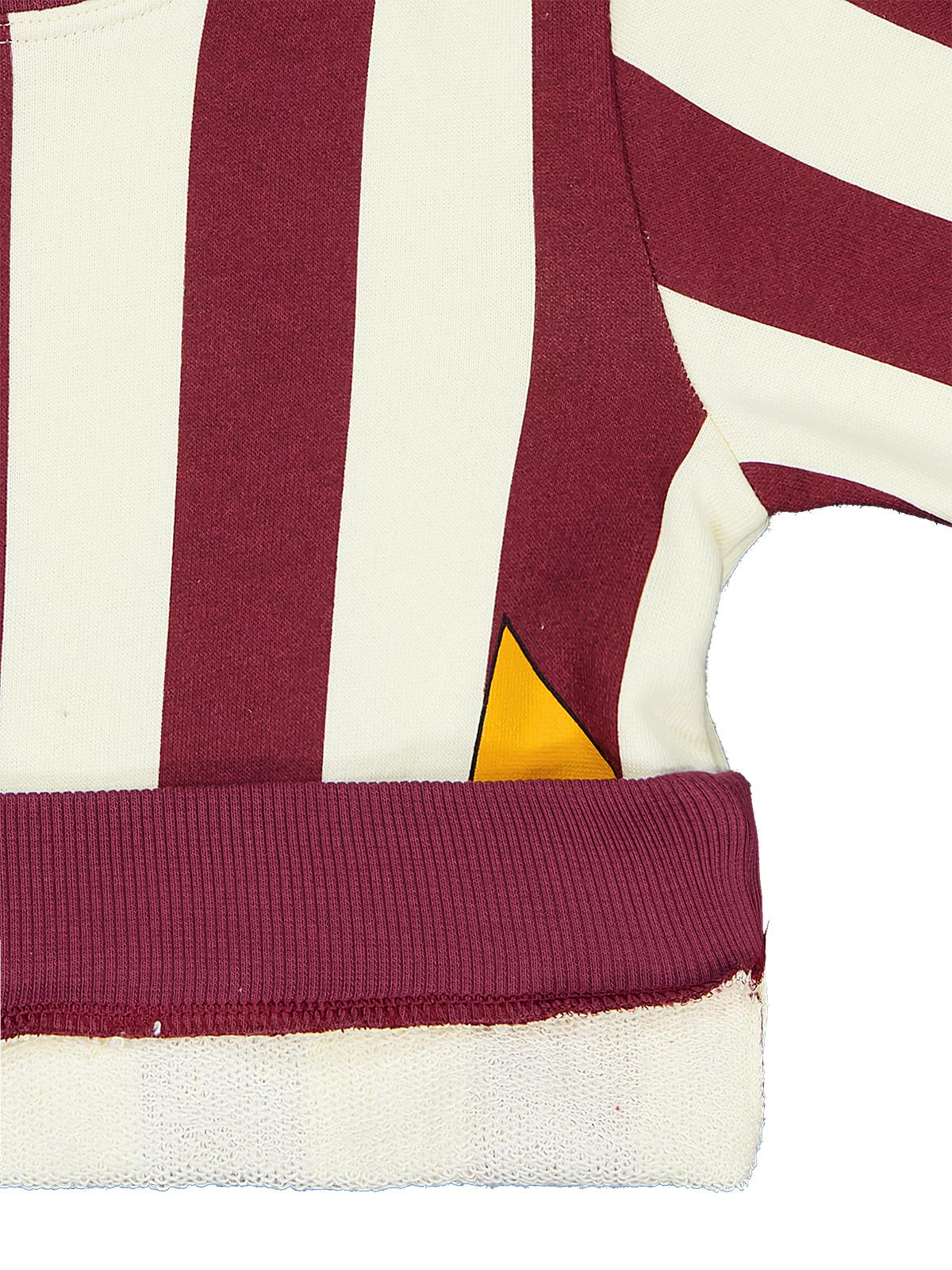 Civil Boys Çizgili Yıldız Baskılı 2-5 Yaş Sweatshirt - Bordo - Image 4