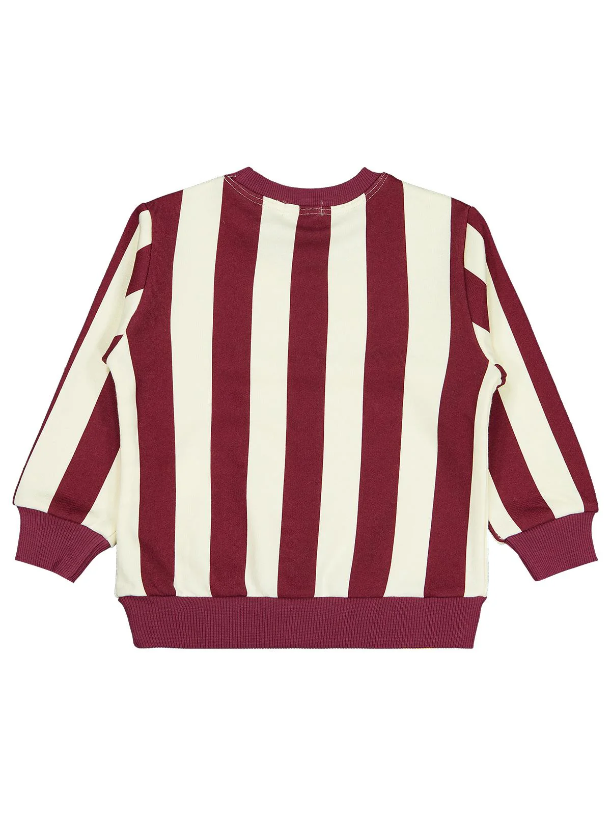 Civil Boys Çizgili Yıldız Baskılı 2-5 Yaş Sweatshirt - Bordo - Image 5