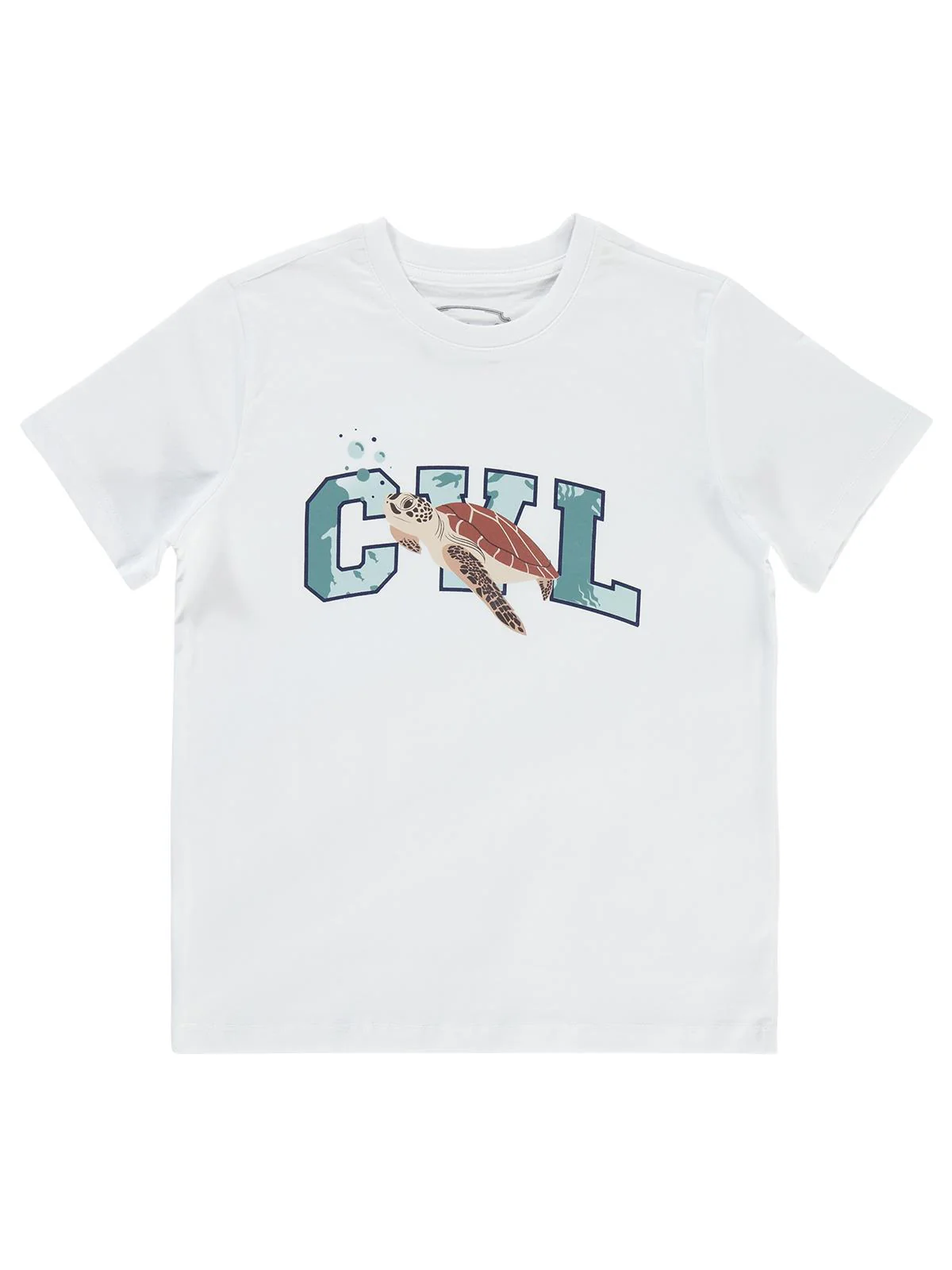 Civil Boys Cvl Caretta Baskılı 10-13 Yaş Tişört - Beyaz
