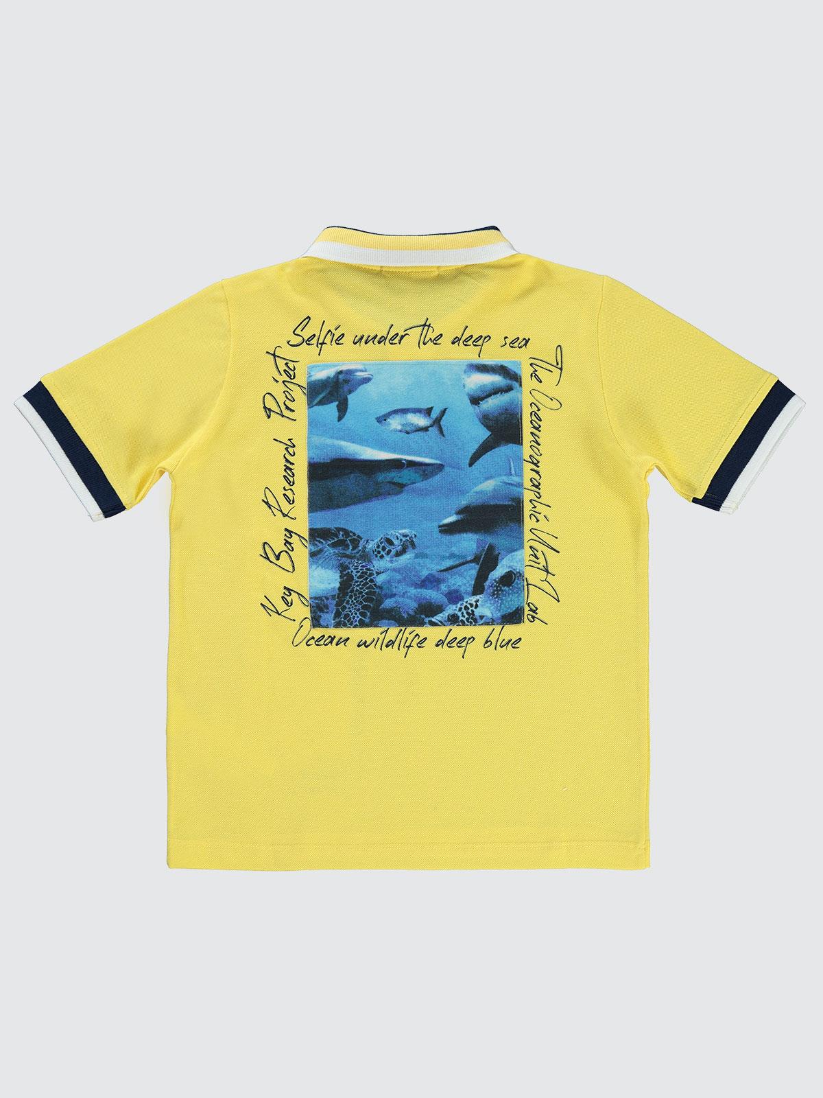 Civil Boys Deep Blue Baskılı 10-13 Yaş Tişört - Sarı - Image 9