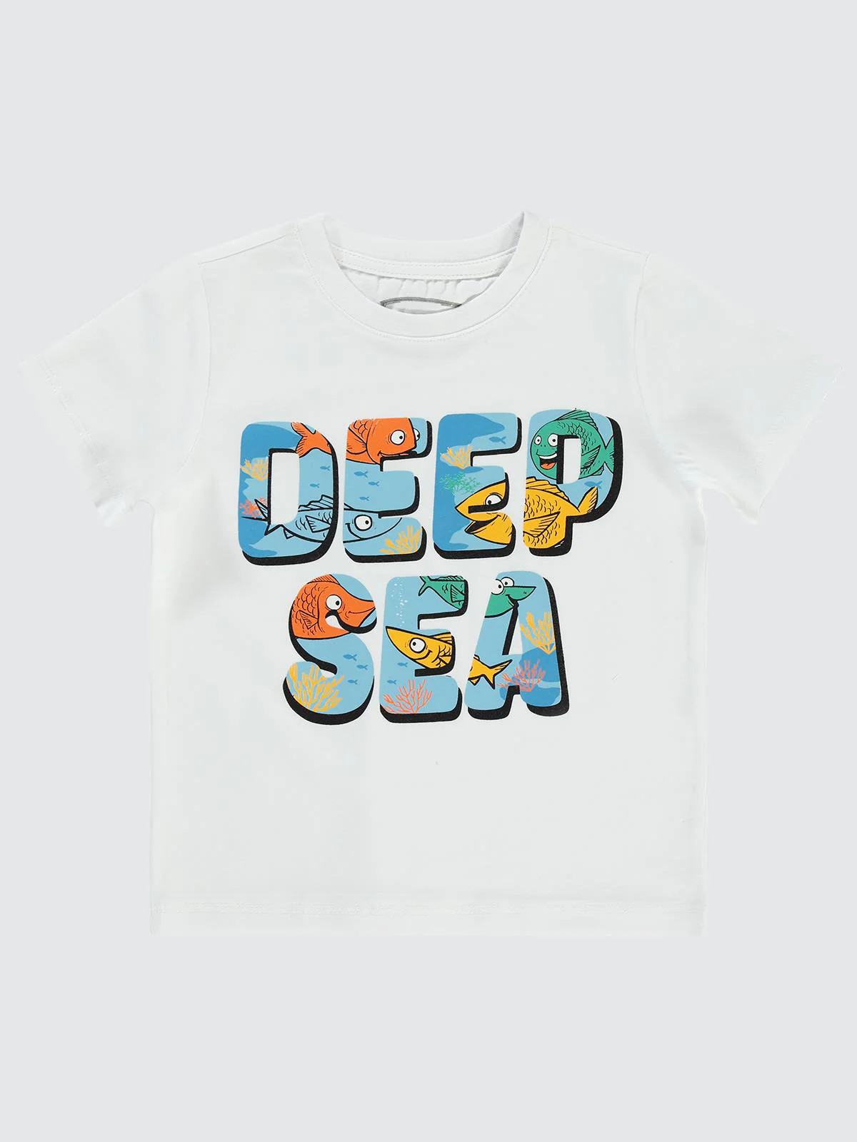 Civil Boys Deep Sea Baskılı 2-5 Yaş Tişört - Beyaz