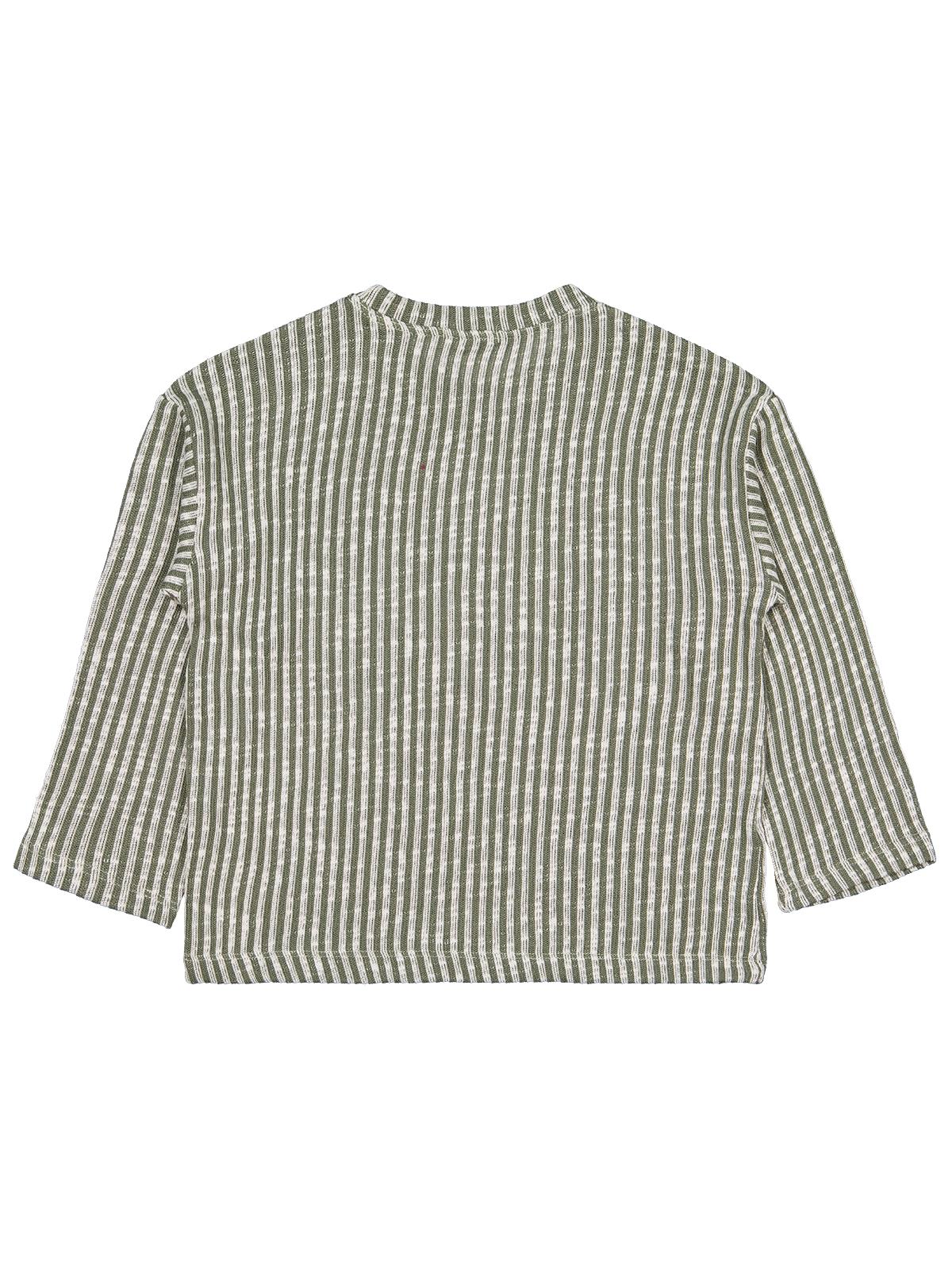 Civil Boys Dikey Çizgili 6-9 Yaş Sweatshirt - Yeşil - Image 6