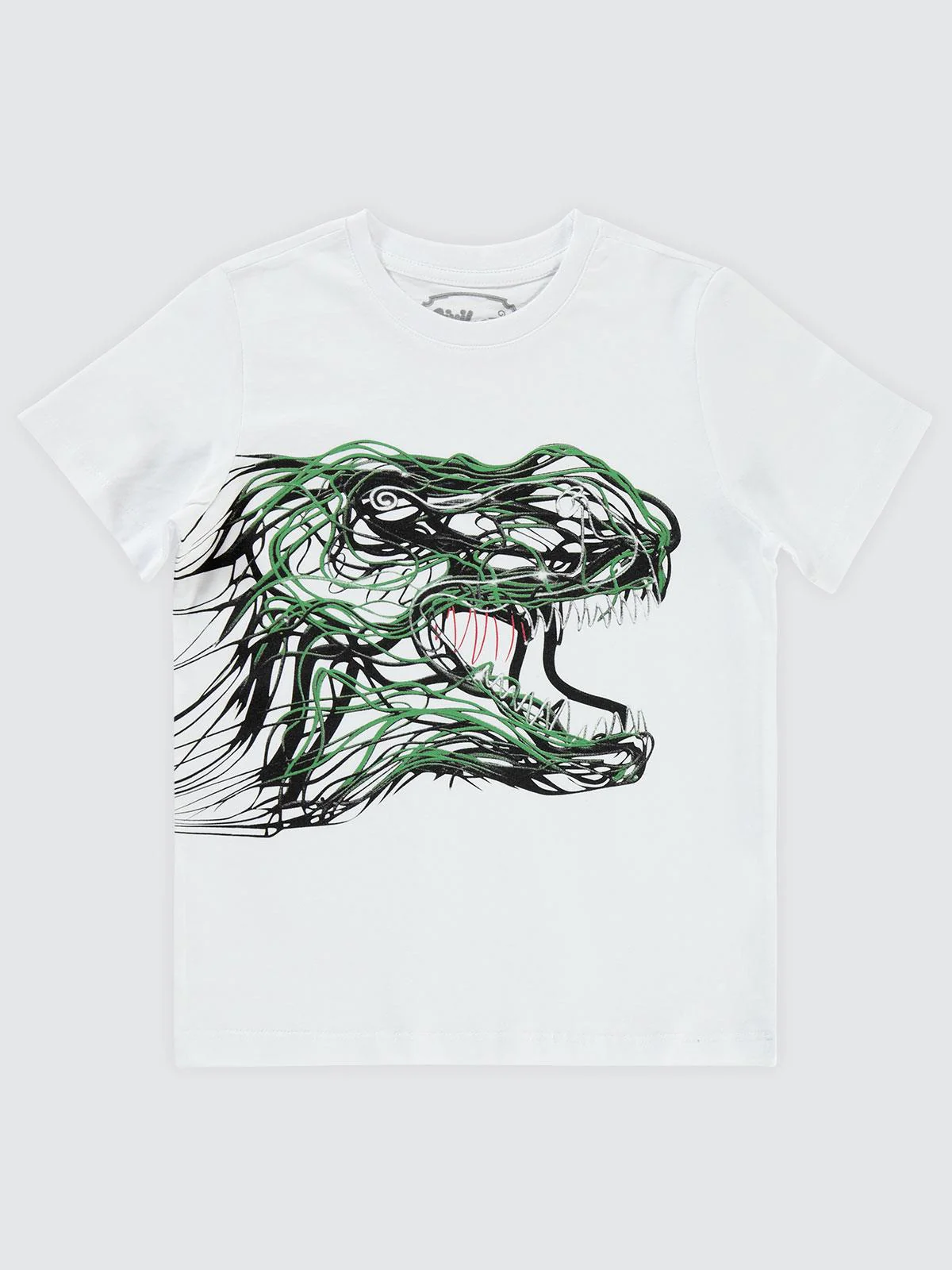 Civil Boys Dinozor Baskılı 10-13 Yaş Tişört - Beyaz - Image 3