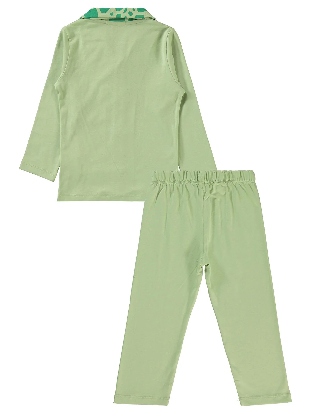 Civil Boys Dinozor Desen Cepli 2-5 Yaş Pijama Takımı - Haki - Image 3
