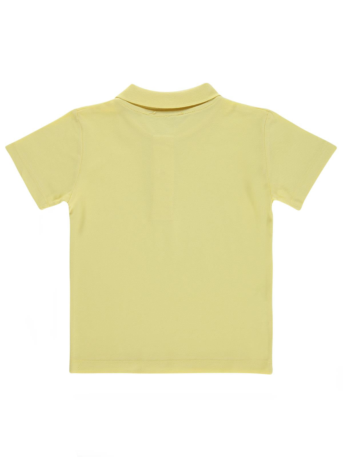 Civil Boys Erkek Çocuk Palmiye Nakışlı Polo Yaka 2-5 Yaş Tişört - Sarı - Image 2
