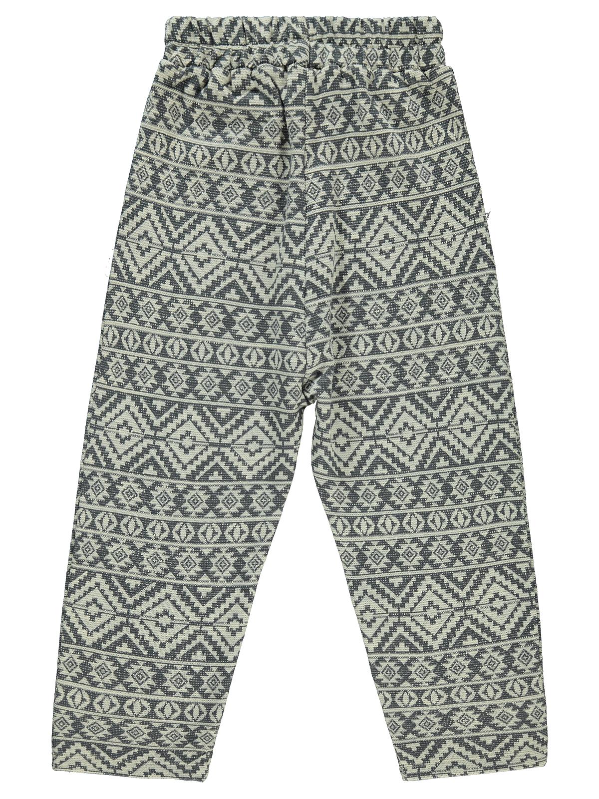 Civil Boys Etnik Desenli 1996 Armalı 6-9 Yaş Eşofman Altı - Gri - Image 5