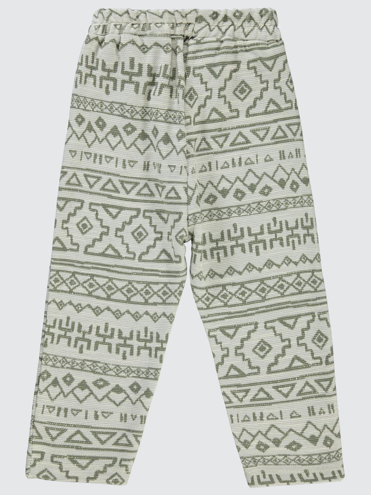 Civil Boys Etnik Desenli 2-5 Yaş Eşofman Altı - Haki - Image 2