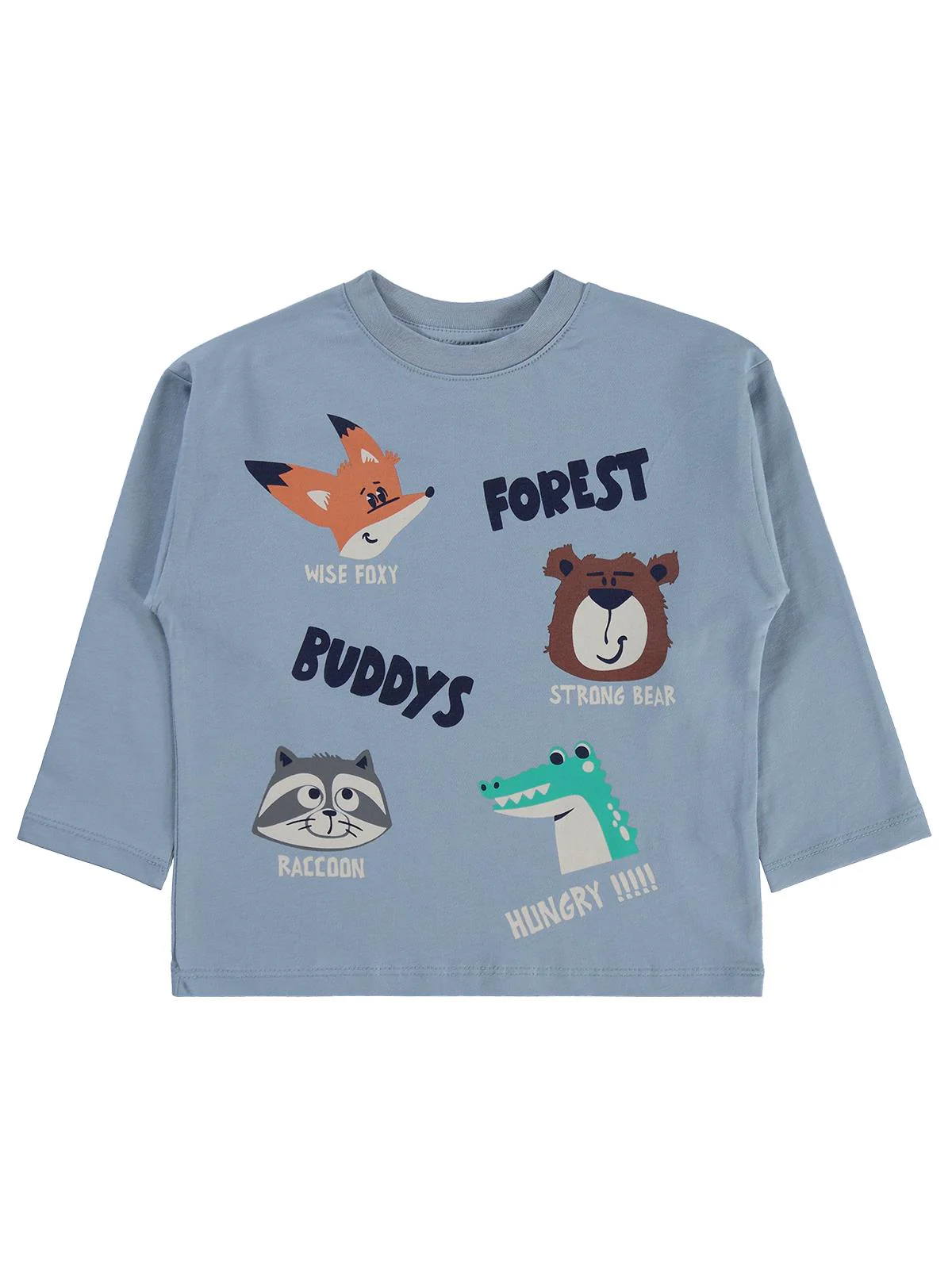 Civil Boys Fores Buddy Baskılı 2-5 Yaş Sweatshirt - Mavi - Image 5