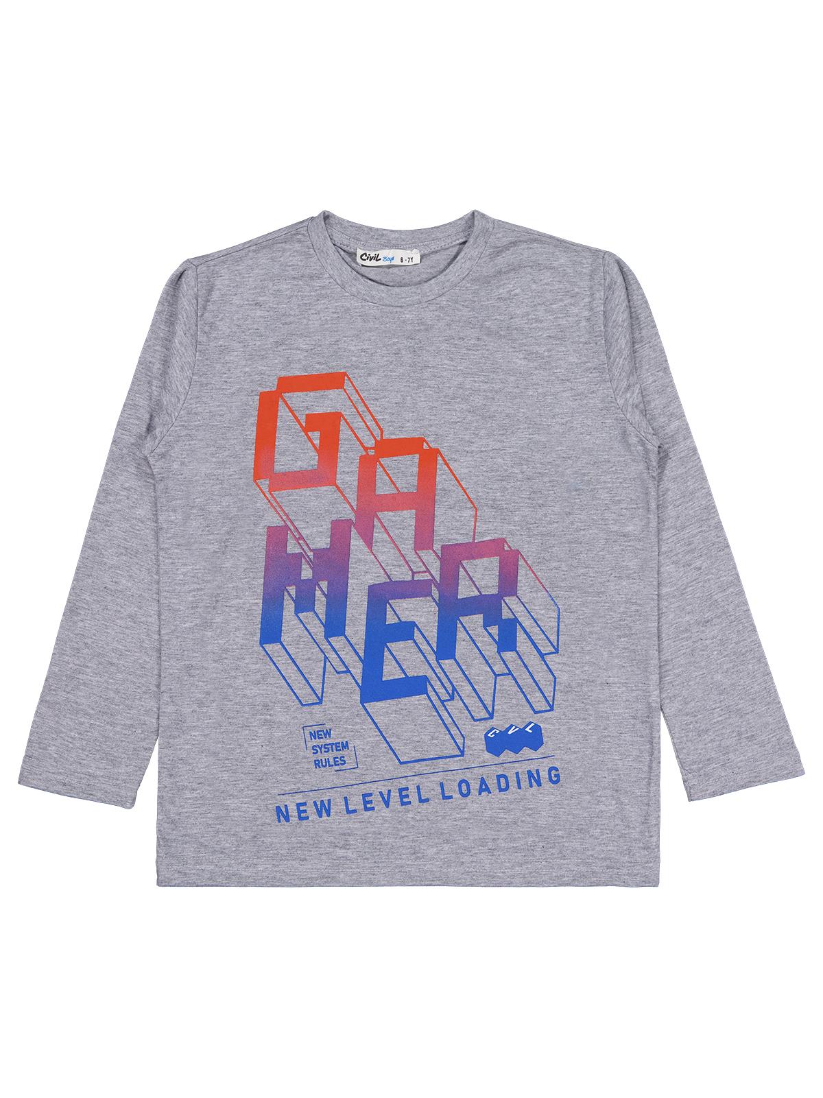 Civil Boys Gamer Baskılı 6-9 Yaş Sweatshirt - Gri - Image 3
