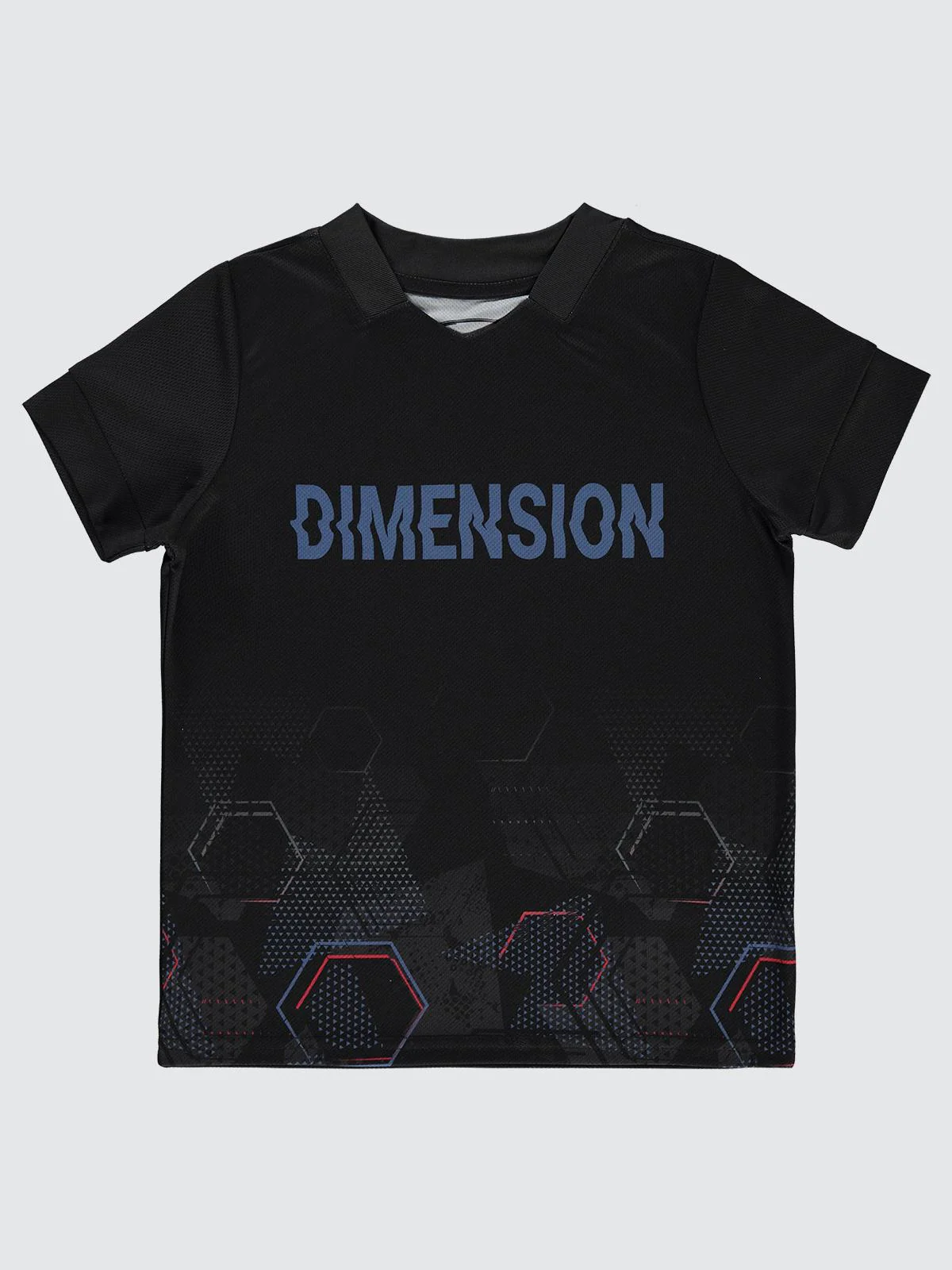 Civil Boys Geometrik Desen Dımensıon Baskılı 10-13 Yaş Tişört - Siyah - Image 3