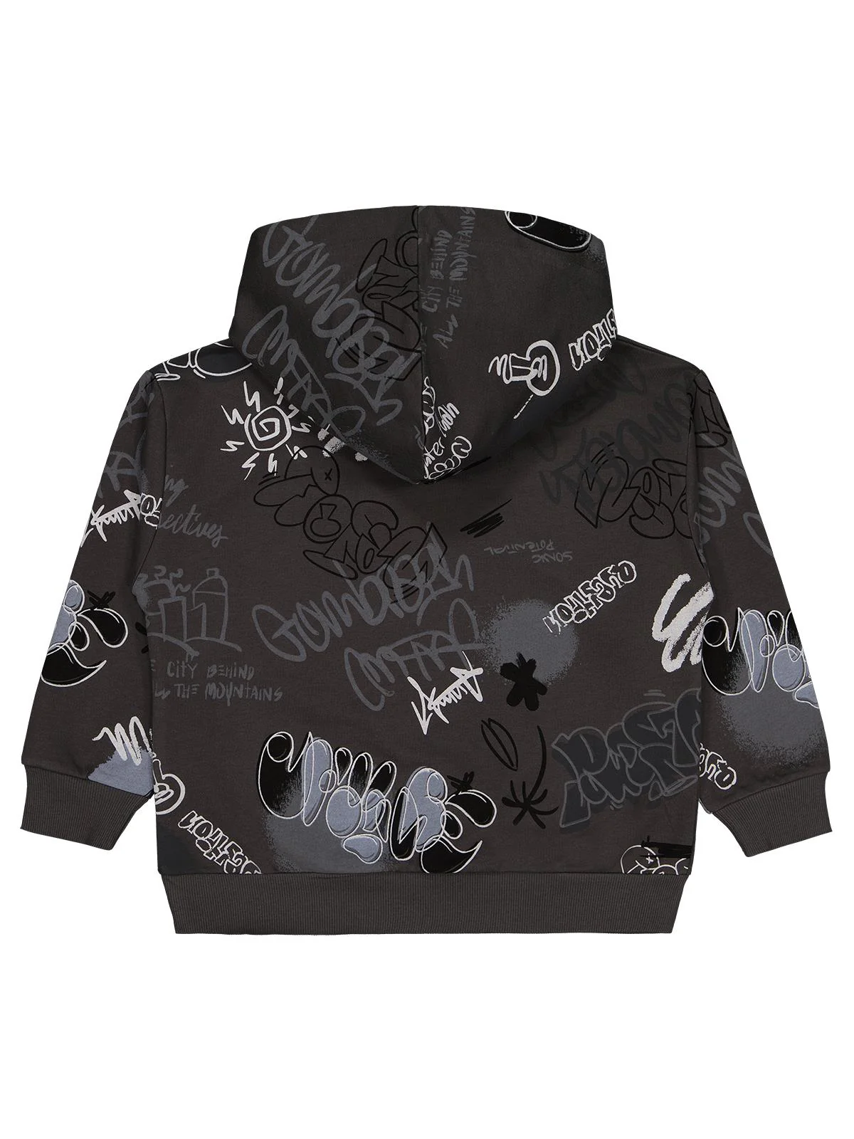 Civil Boys Grafiti Empirme Baskılı 6-9 Yaş Sweatshirt - Gri - Image 2
