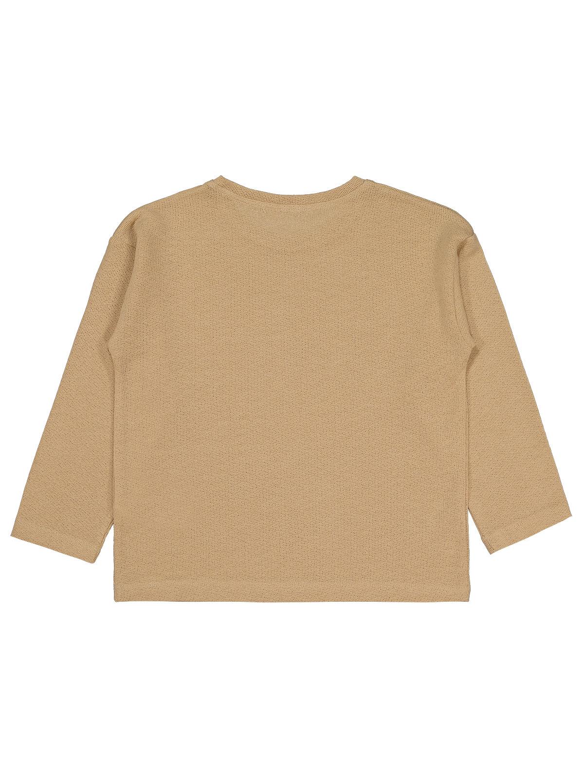 Civil Boys Jakarlı Basic 10-13 Yaş Sweatshirt - Bej - Image 3