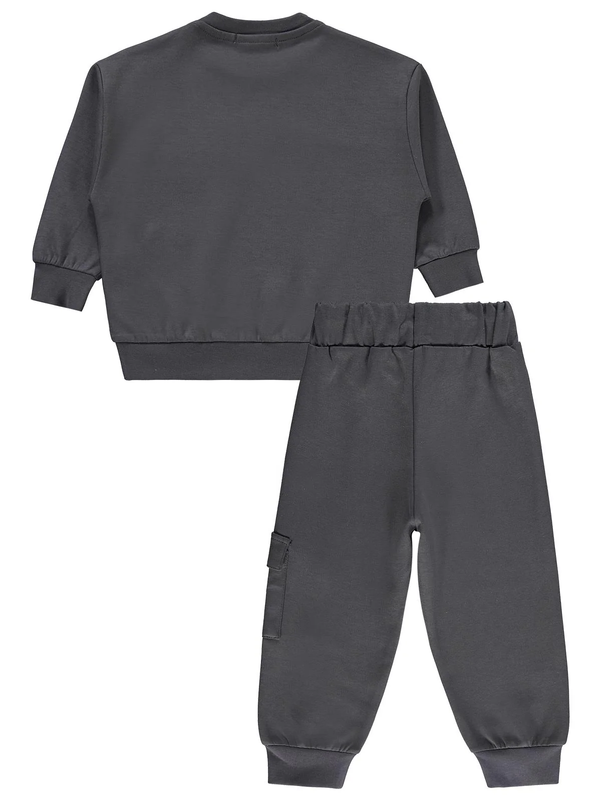 Civil Boys Kargo Cepli 2-5 Yaş Eşofman Takımı - Gri - Image 3