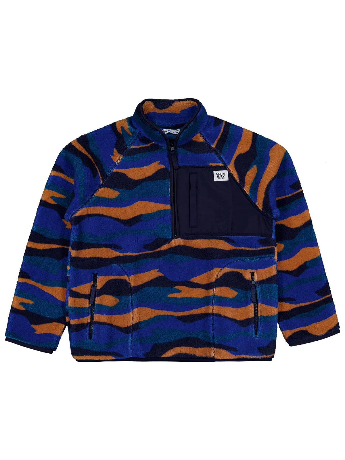 Civil Boys Karışık Dalga Desenli 10-13 Yaş Sweatshirt - Mavi - Image 4