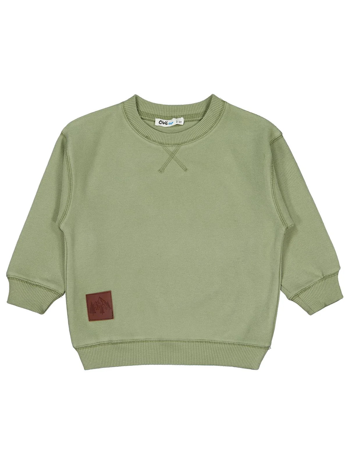 Civil Boys Karyoka Dikişli 2-5 Yaş Sweatshirt - Haki