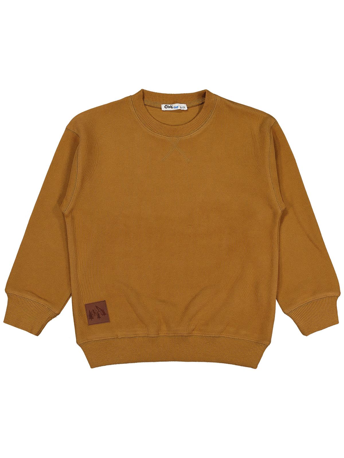 Civil Boys Karyoka Dikişli 6-9 Yaş Sweatshirt - Kahve