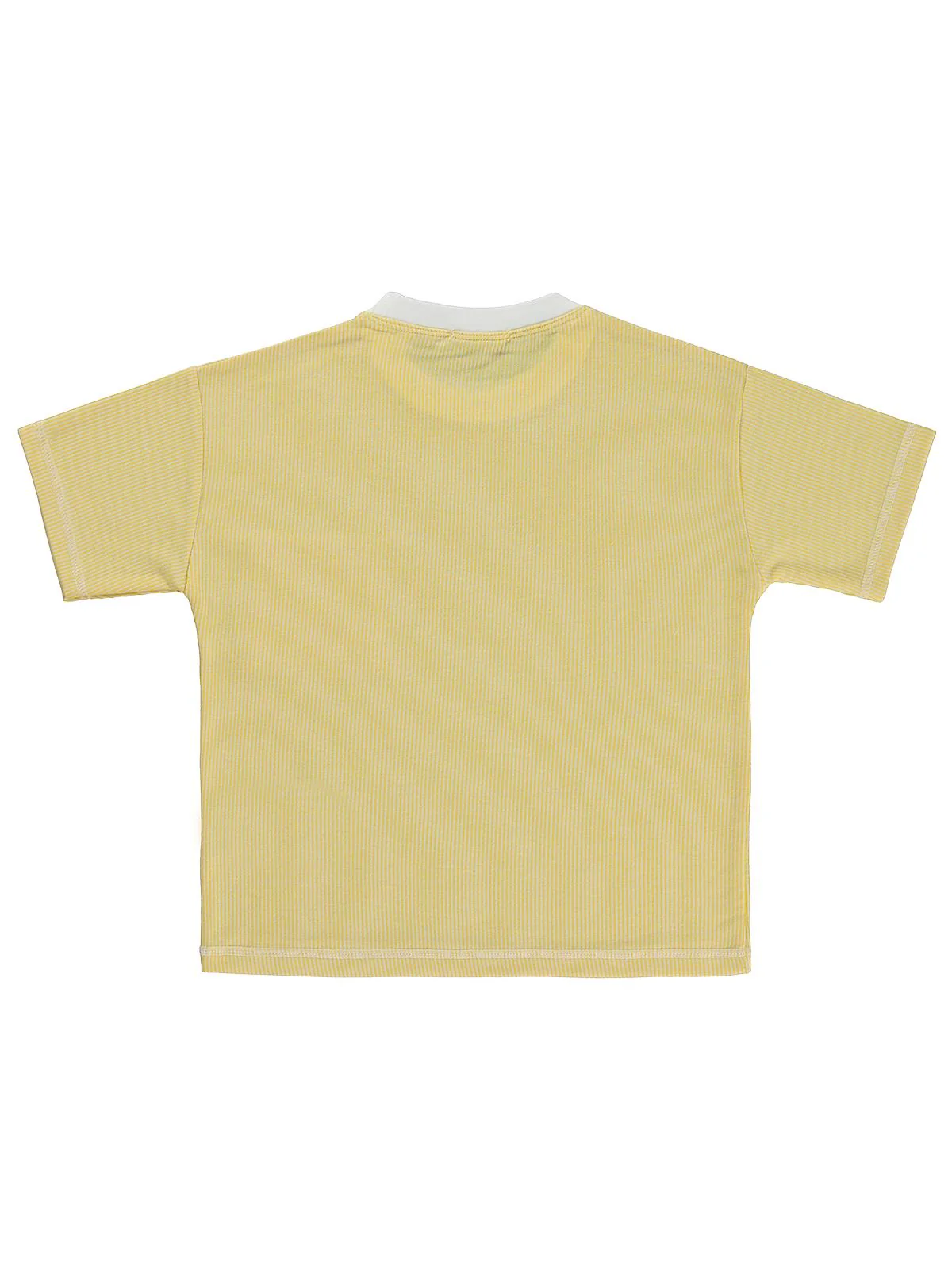 Civil Boys Karyoka Dikişli Cepli 6-9 Yaş Tişört - Sarı - Image 2