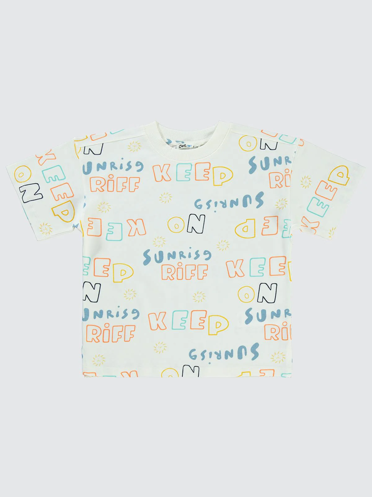 Civil Boys Keep On Empirme Oversize 10-13 Yaş Tişört - Bej