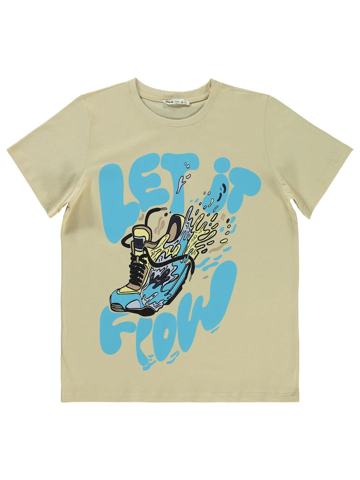 Civil Boys Let it Flow Baskılı 10-13 Yaş Tişört - Bej