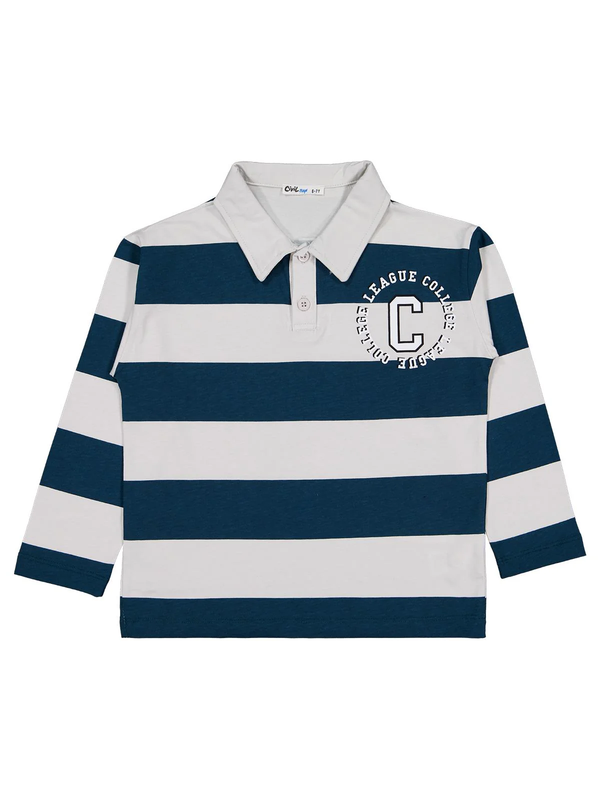 Civil Boys Erkek Çocuk Lımıted Baskılı Çizgi Emp. 10-13 Yaş Sweatshirt - Gri - Image 3