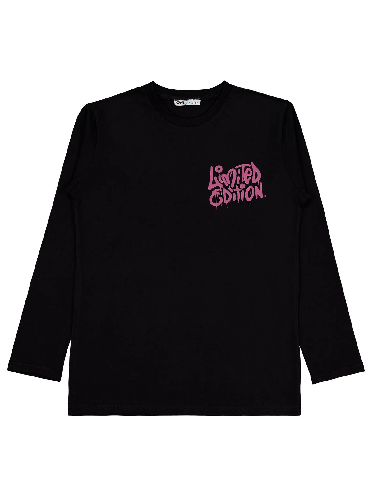 Civil Boys Limited Edition Baskılı 10-13 Yaş Sweatshirt - Siyah - Image 4