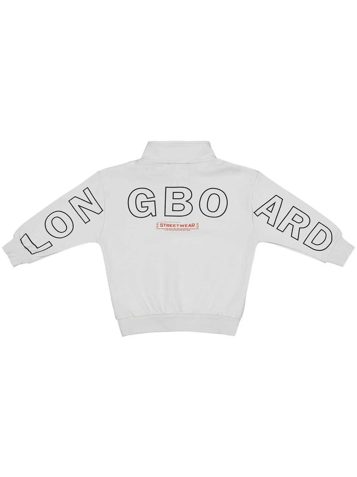 Civil Boys Longboard Baskılı 2-5 Yaş Sweatshirt - Gri - Image 2