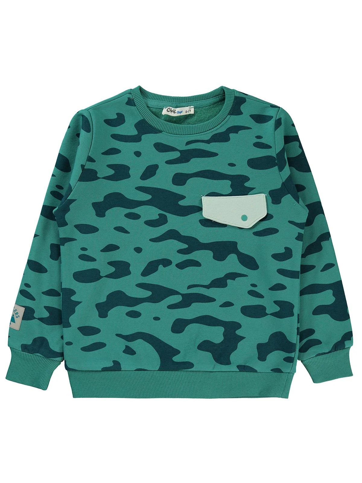 Civil Boys Mountaın Etiketli 6-9 Yaş Sweatshirt - Yeşil