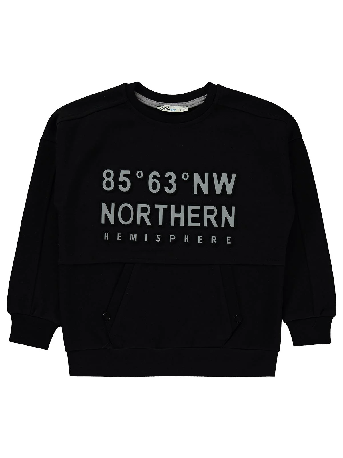 Civil Boys Northern Baskılı 6-9 Yaş Sweatshirt - Siyah - Image 7