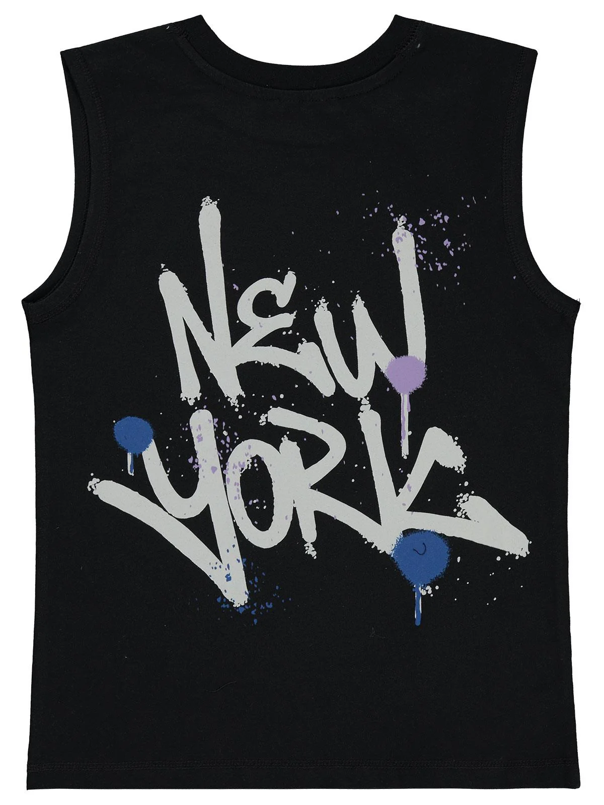 Civil Boys NYC Baskılı Sıfır Kol 6-9 Yaş Tişört - Siyah - Image 3