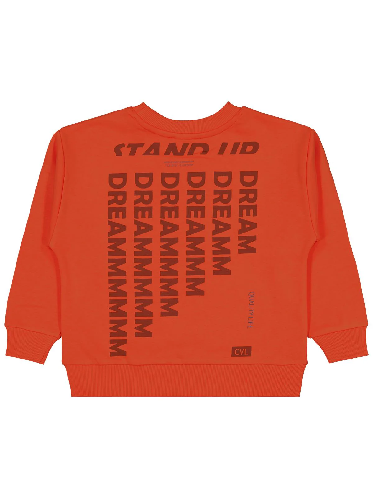 Civil Boys Peace Quıet Baskılı 6-9 Yaş Sweatshirt - Turuncu - Image 2