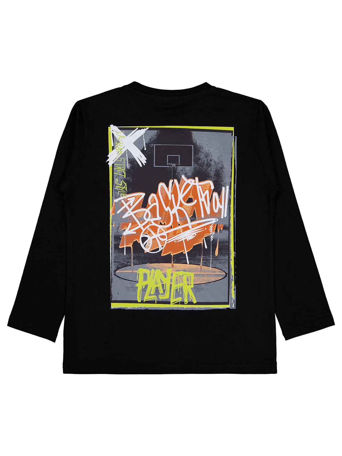 Civil Boys Player Baskılı 6-9 Yaş Sweatshirt - Siyah - Image 2