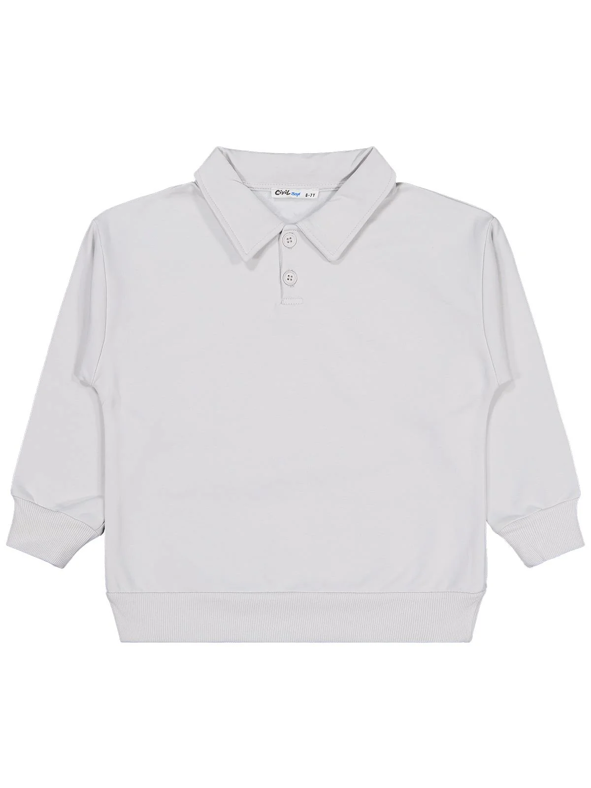 Civil Boys Pola Yaka 10-13 Yaş Sweatshirt - Gri - Image 3