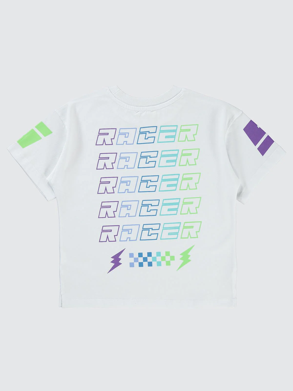 Civil Boys Racing Baskılı Oversize 6-9 Yaş Tişört - Beyaz - Image 6