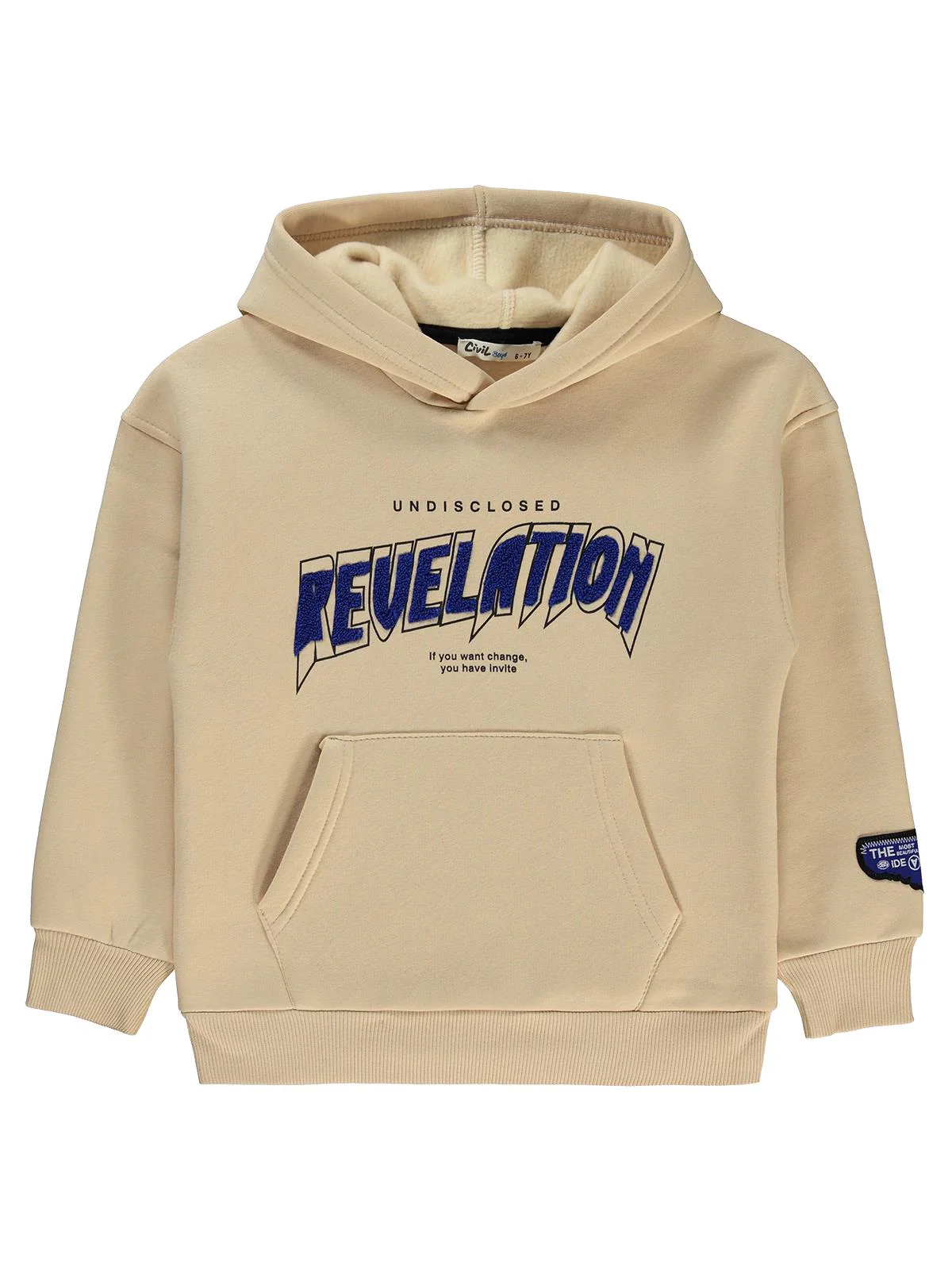 Civil Boys Revel Atıom Baskılı 6-9 Yaş Sweatshirt - Bej