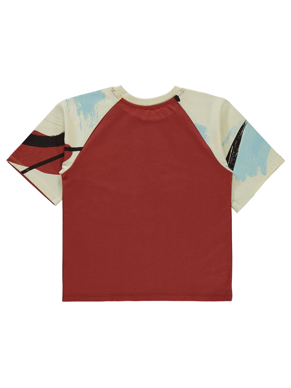Civil Boys Serbest Fırça Baskılı Reglan Kol 10-13 Yaş Tişört - Turuncu - Image 4