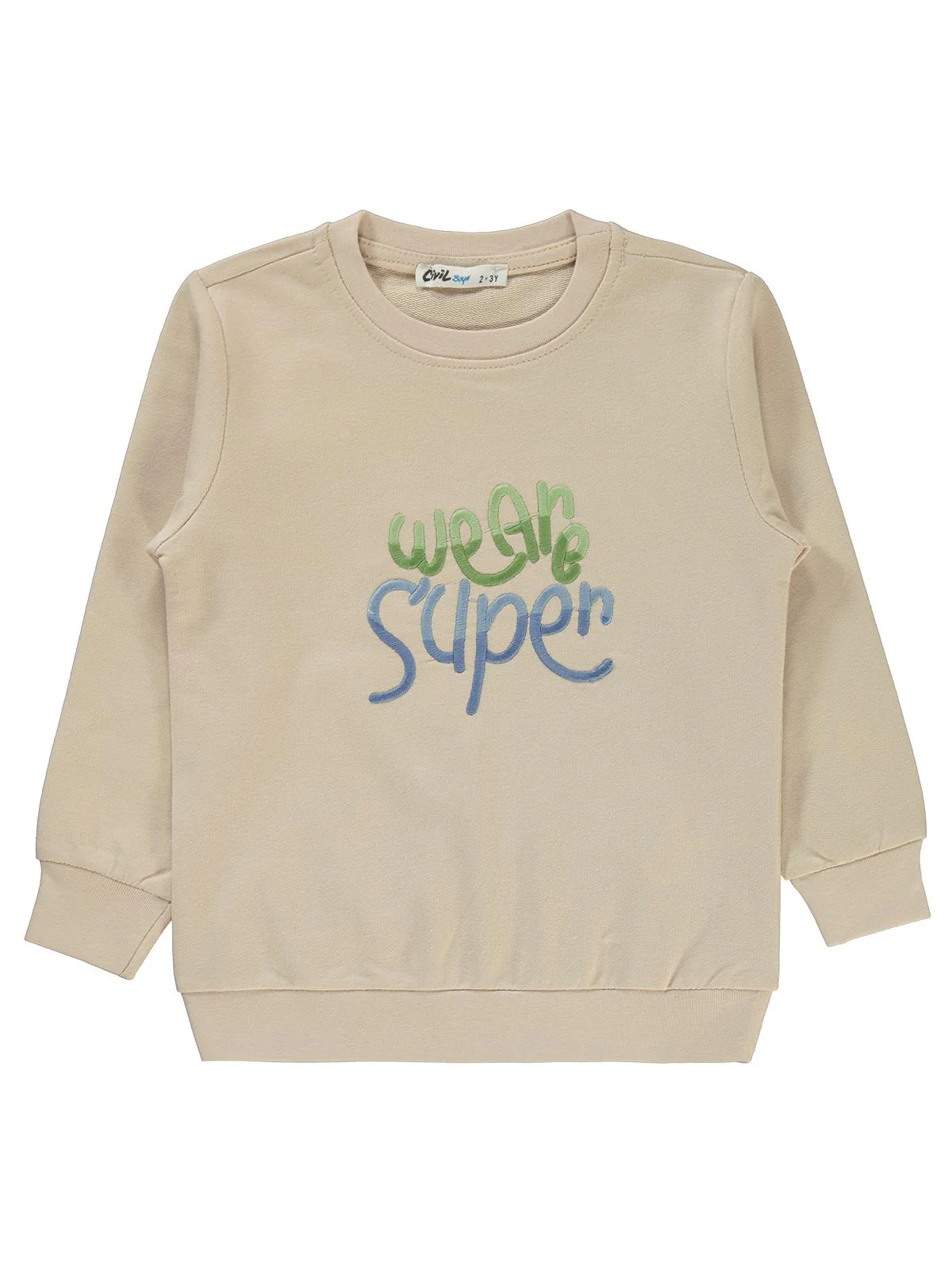 Civil Boys Super Baskılı 2-5 Yaş Sweatshirt - Bej - Image 2