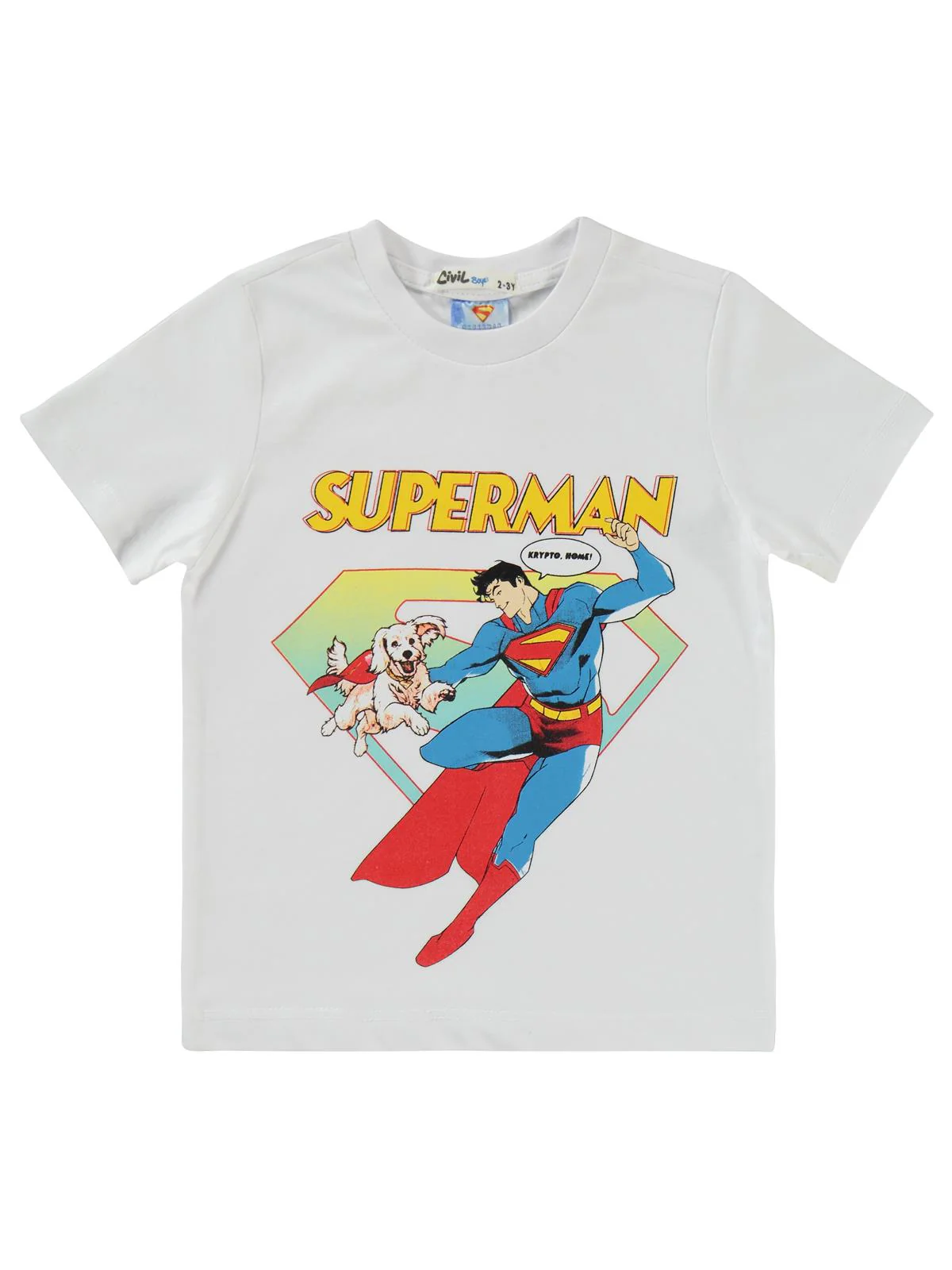 Süperman Krypto Baskılı 2-5 Yaş Takım - Beyaz - Image 9