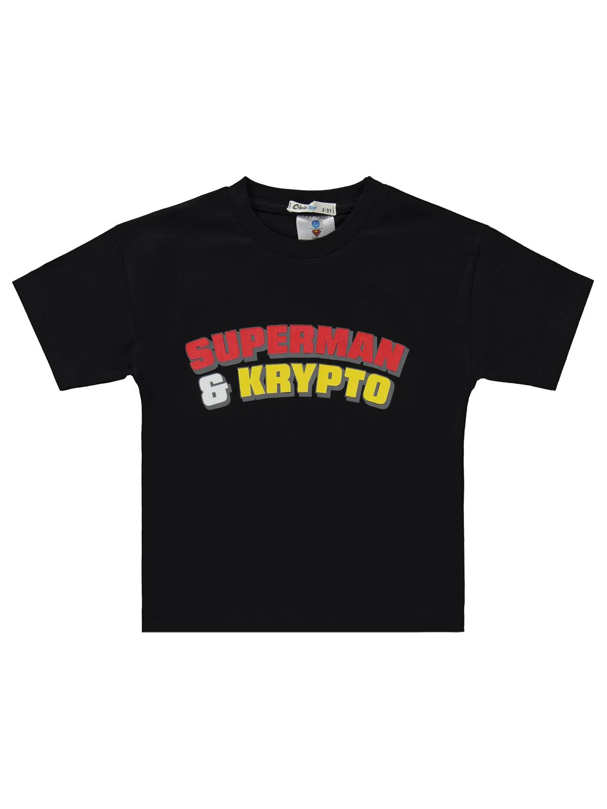 Süperman & Krypto Baskılı 2-5 Yaş Takım - Siyah - Image 2