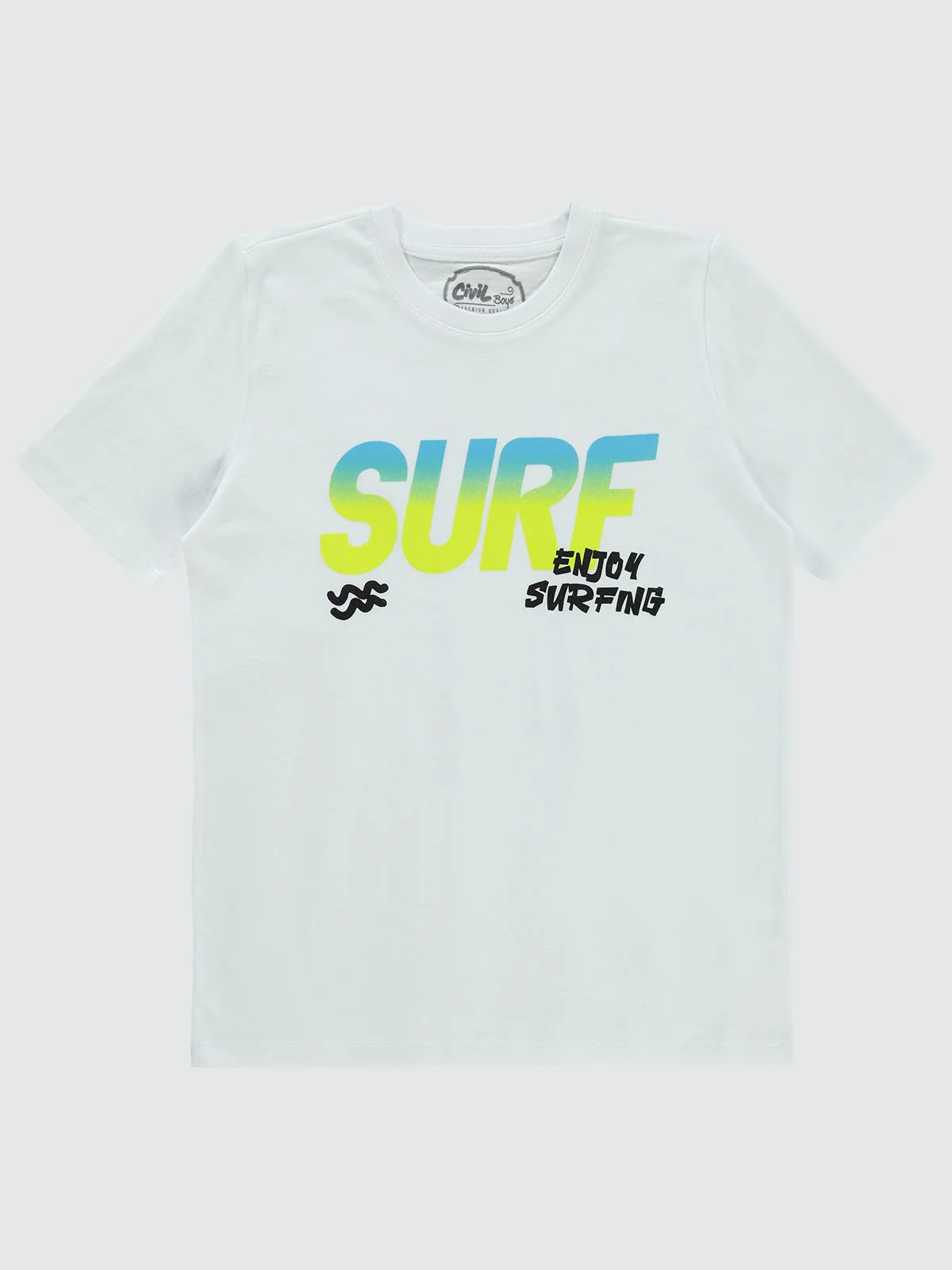 Civil Boys Surf Baskılı 10-13 Yaş Tişört - Beyaz - Image 3