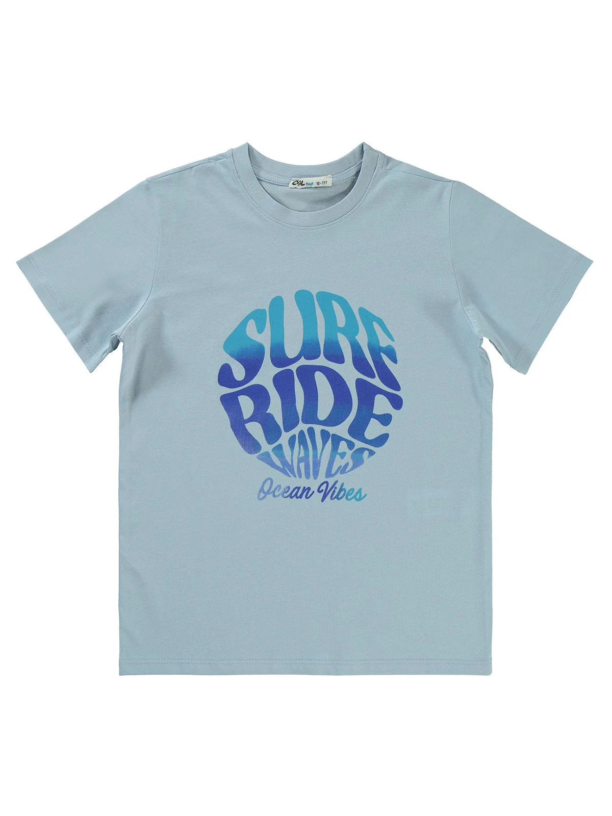Civil Boys Surf Rıde Baskılı 10-13 Yaş Tişört - Mavi