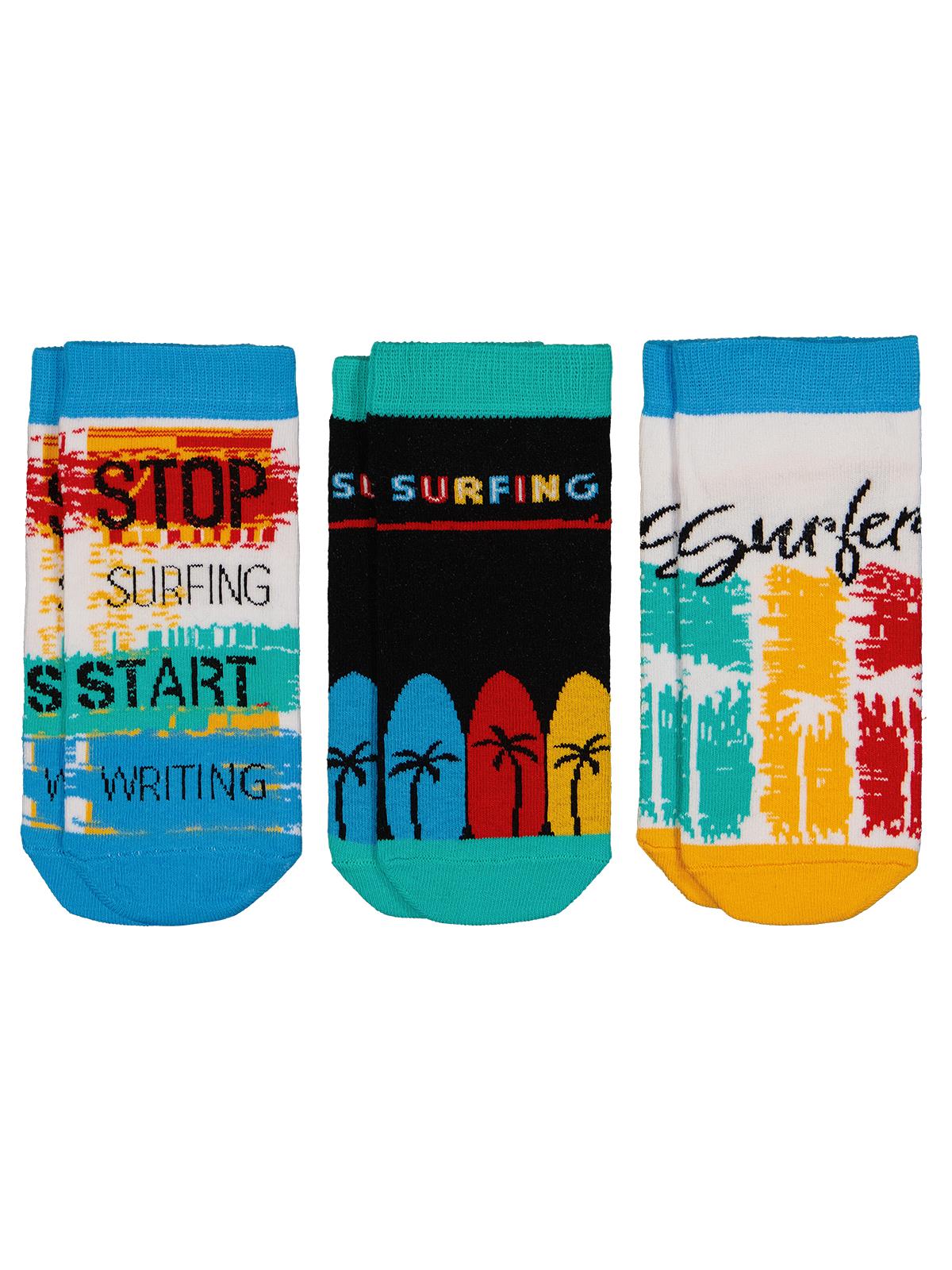 Civil Boys Surfing 3'lü 2-12 Yaş Erkek Patik Çorap - Image 2