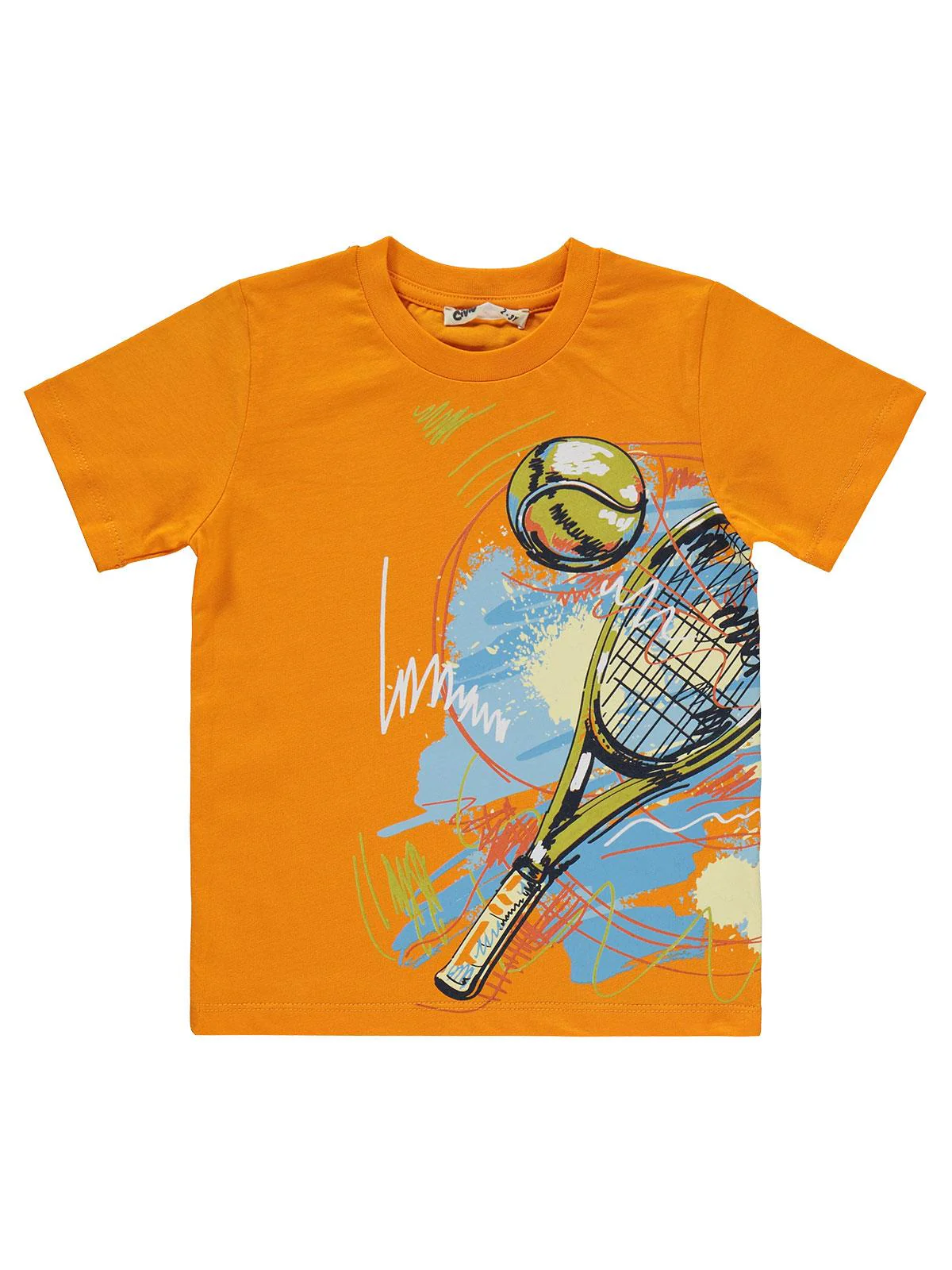 Civil Boys Tenis Baskılı 2-5 Yaş Takım - Turuncu - Image 5
