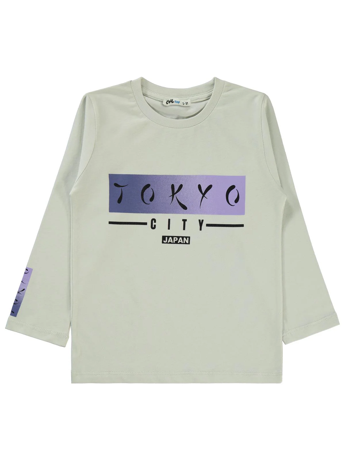 Civil Boys Tokyo Baskılı 2-5 Yaş Yelekli Sweatshirt - Mavi - Image 7