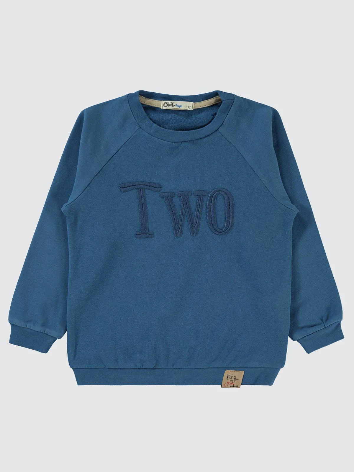 Civil Boys Two Nakışlı 2-5 Yaş Sweatshirt - Mavi - Image 9