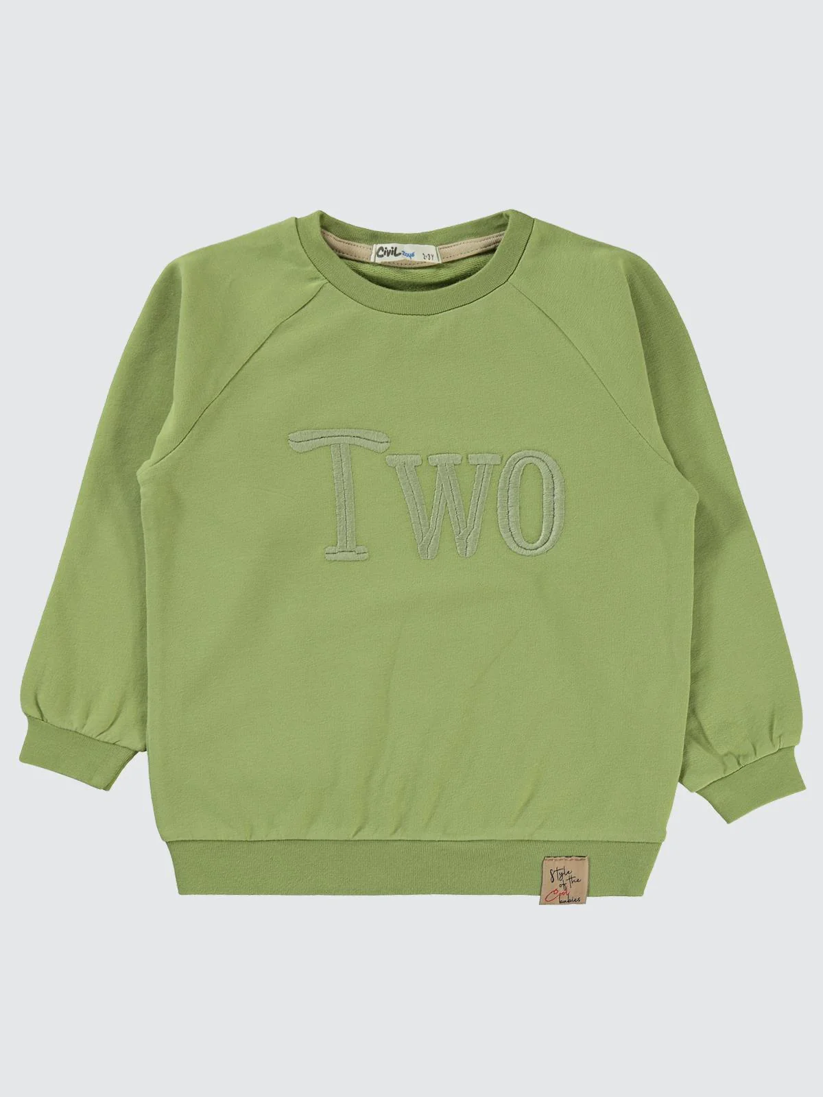 Civil Boys Two Nakışlı 2-5 Yaş Sweatshirt - Yeşil - Image 4