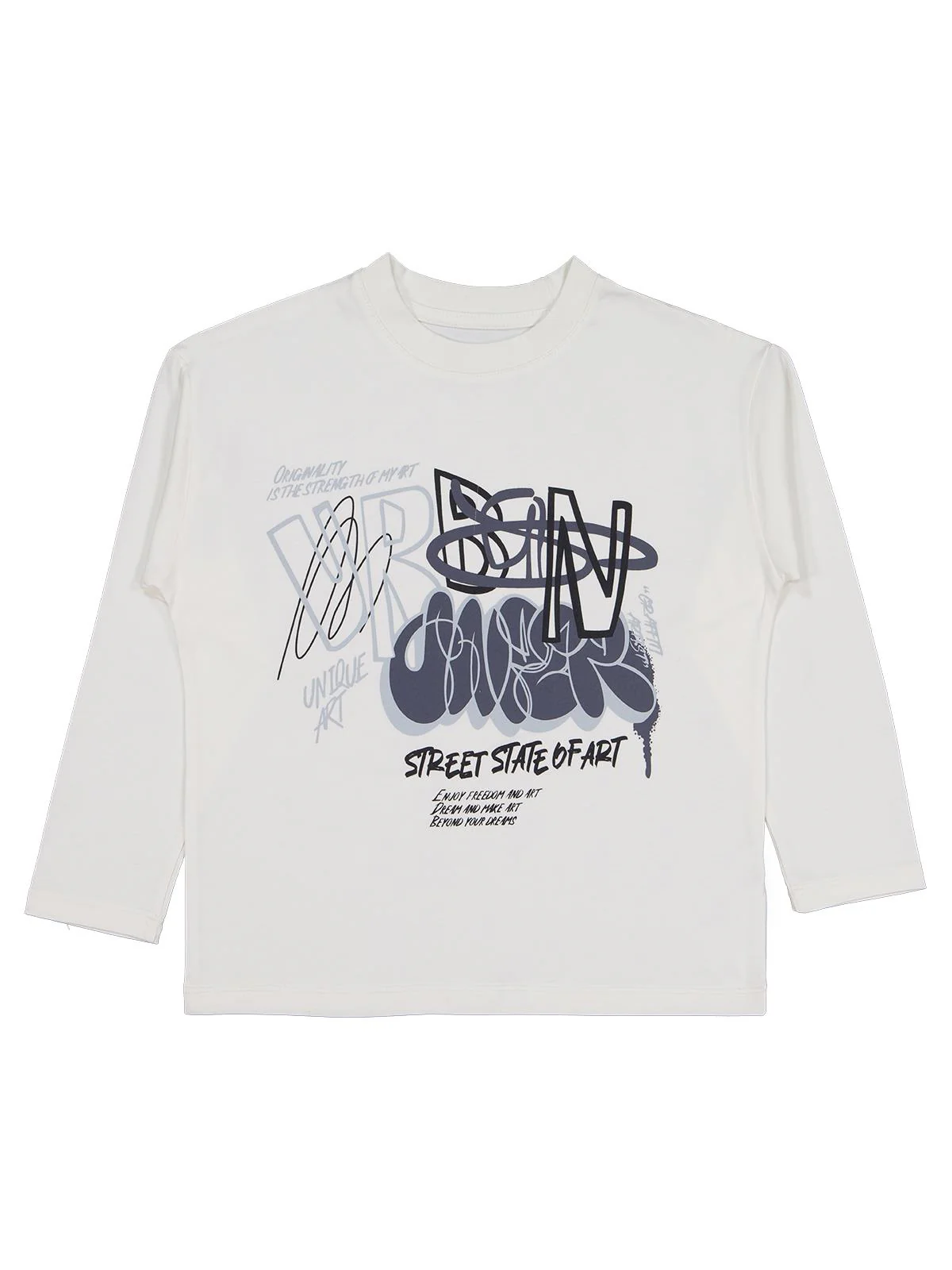 Civil Boys Urban Baskılı 6-9 Yaş Sweatshirt - Ekru