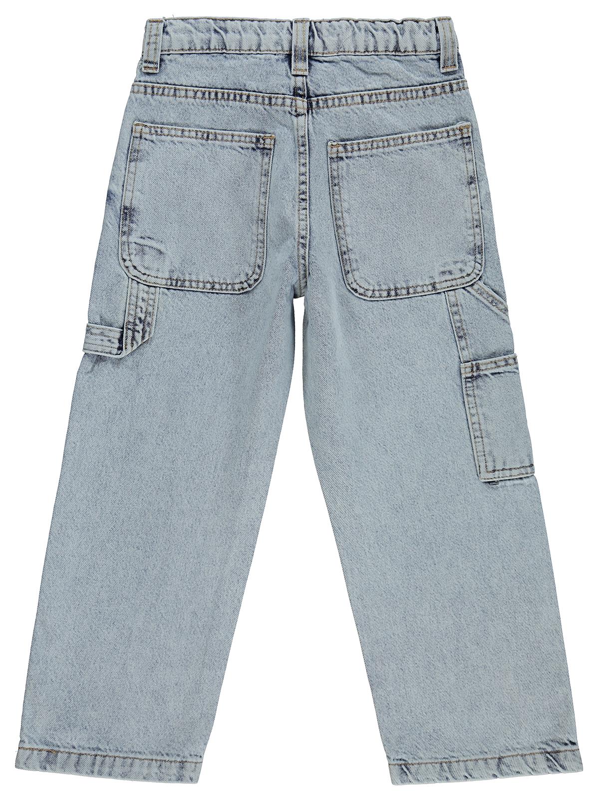 Civil Boys Erkek Çocuk Yan Cepli Baggy Kalıp 6-9 Yaş Pantolon Kot - Mavi - Image 3