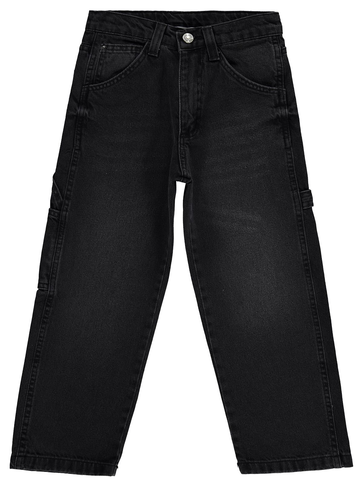 Civil Boys Erkek Çocuk Yan Cepli Baggy Kalıp 6-9 Yaş Pantolon Kot - Siyah