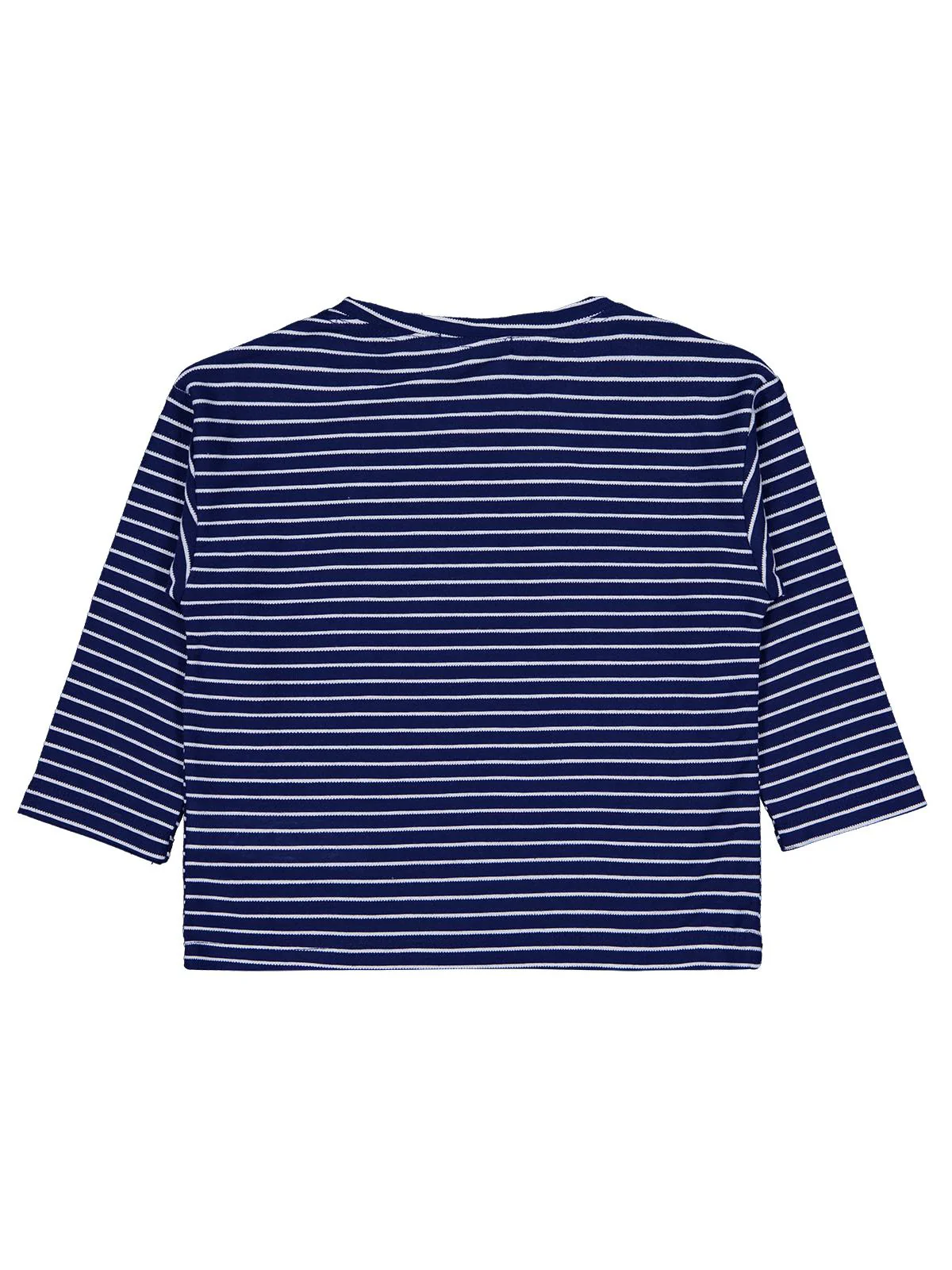 Civil Boys Yatay Çizgili 2-5 Yaş Sweatshirt - Lacivert - Image 2