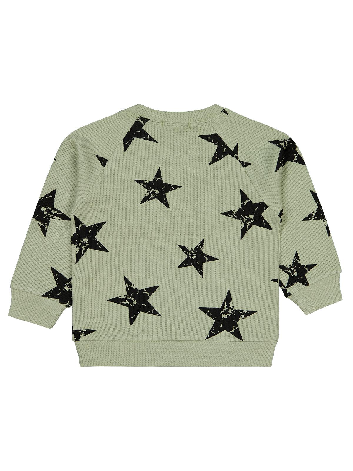 Civil Boys Yıldız Empirme Baskılı 2-5 Yaş Sweatshirt - Haki - Image 3